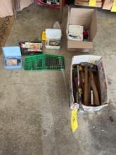 Assorted drill bits, hammers