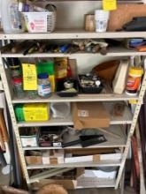 garden tools - misc contents of shelf