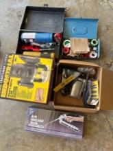 air grease gun, torch, plunge router, misc