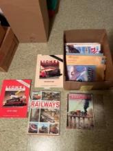 Box of old train books