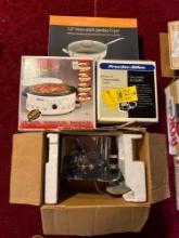 jumbo fryer, toaster oven, slicer, misc