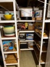 loads of cook ware, pots , pans, plates , misc