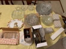 Large Lot of Leaded Crystal Serving Pieces