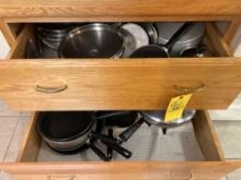 Large assortment of pots and pans