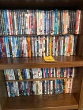 4 shelves of dvds