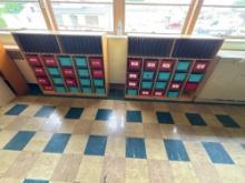 Pair of youth pigeon hole organizers with bins, room 1509