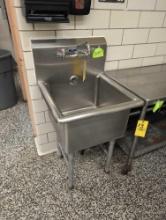 Tyson Metal Products stainless steel wash sink, cafeteria