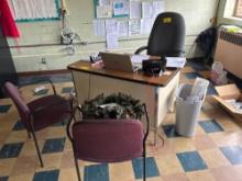 desk and 2 office chairs - room 1510