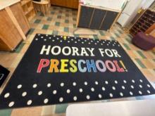 12x92 preschool rug, round gray rug - Rm 1103