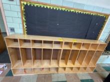 2 wooden lockers - 1104