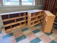 Two mobile and folding shelving units - Rm 1104