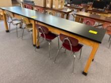 Pair of youth work tables with 4 chairs