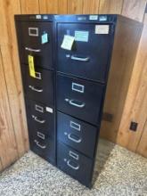 2 filing cabinets and desk - cafeteria
