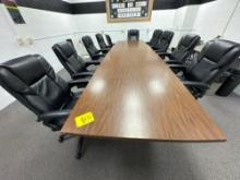 Large conference table with 10 chairs -1119