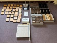XL Ellison Letter machine with assorted cutouts, Boston paper cutter - athletic office