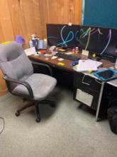 Metal office desk and office chair - 1116
