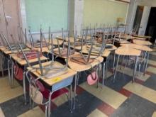 Student metal desks with chairs - 1109