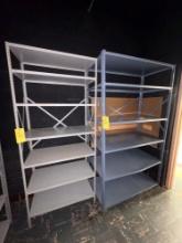 Contents of closet including metal shelves, small plastic bottles - 1109