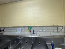 Grated metal wall mount shelving - Cafeteria