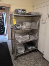 Epco 4 Tier metal product rack, cafeteria