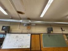 Dry erase board, chalkboard, and pair of 80s magnavox tvs