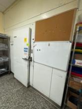 Schmidt 10ft x 10ft walk in cooler with Larkin cooling unit - cafeteria