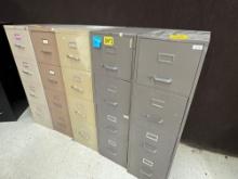 Four Drawer Metal File Cabinets - Rm 1114