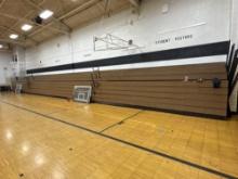 Entire one side of gymnasium retractable bleachers - gym