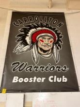 Large Vinyl 8 ft wide Carrollton Warrior Sign Banner - Gymnasium