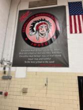 Large vinyl Carrollton Warrior Battalion sign 8ft - gym