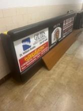 10ft long padded/lighted scores table - outside gym
