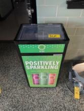 CoolPoint Izze cooler, outside gymnasium