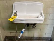 Porcelain water fountain - outside gym
