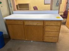 Cabinet 5ft 8in with drawers and countertop