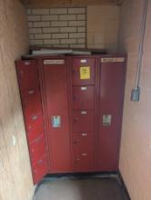 Metal locker unit, 64 inches tall, room 2105