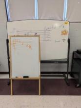 Easel dry erase board and rolling dry erase board, room 1202