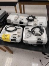 4 Epson 3LCD projectors with remotes