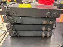 (4) Audio Source Model Amp 100 Power Consumption Units with Toshiba DVD / VCR Combo Player- Room