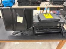 (2) Audio Source Amp 100 Stereo Power Amplifier, Toshiba DVD / VHS Player, American Dynamics Monitor