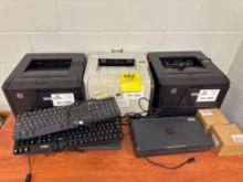 printers - keyboards - HP mobile printer - ZOSI digital security cameras - room 1201