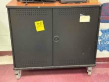 two sided cabinet on casters - room 1201