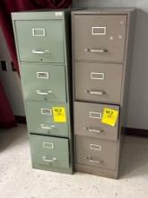 two 4 drawer file cabinets - room 1201
