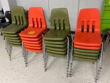 24 plastic stack chairs - room 1201