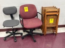 folding wood chairs - office chairs - 2 TV's - room 1201