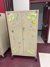5 ft metal storage cabinet on wheels - 1202