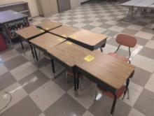 7 student deals with chairs, room 1309
