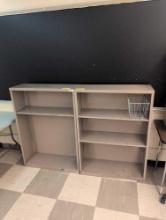 Pair of metal bookcases, room 1309