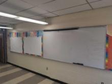 2 Bulletin boards and dry erase board, room 1304