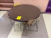 Students Round Table with (4) Chairs - Room 1307