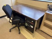 Teacher Metal Desk and chair - Rm 1305